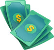 3d icon of money cash
