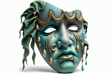 Illustration Of A Sad Mardi Gras Mask
