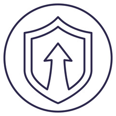 Poster - security increase icon, line design