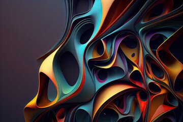 Wall Mural - abstract 3d background - generative ai