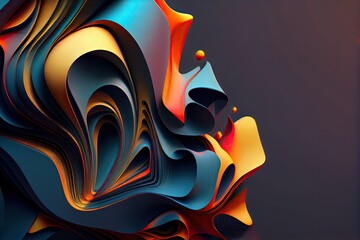 Wall Mural - Abstract 3D Background - generative ai