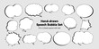 © studio.koon - Set of simple, hand-drawn speech bubbles or balloons, including dialogue, comic text, and word balloons. Vector illustrations.