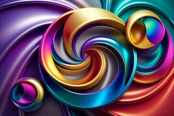 Wall Mural - colorful abstract background made with generative ai