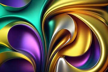 Wall Mural - colorful abstract background made with generative ai