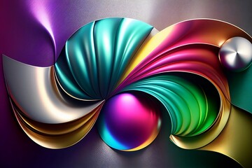 Wall Mural - colorful abstract background made with generative ai