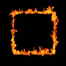 Transparent Fire Square Fire Frame Free Stock Photo - Public Domain Pictures