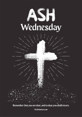 Wall Mural - Ash Wednesday. Vector illustration