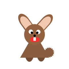 brown rabbit easter hare animal kid drawing