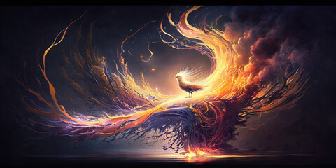 Canvas Print - Phoenix bird