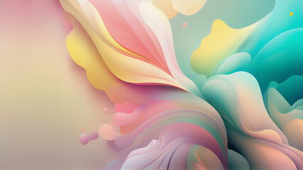 3D Pastel Colors Background
