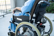 © amazing studio - Asian senior woman patient on electric wheelchair, healthy strong medical concept.