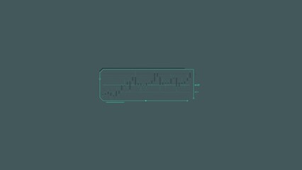 Wall Mural - animated hud infographic element stock market candlestick graph.