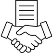 © Design Linker - Agreement Half Glyph Vector Icon which can easily modified