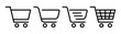 © saikiiko - Shopping cart icon. Trolley symbol. Cart icon set. Outline shopping cart. Linear trolley symbol. Stock vector illustration