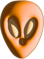 Poster - 3d orange alien