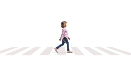 Poster - Child walking over pedestrian crossing