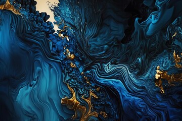  High-Resolution Abstract Fluid Art Painting: A Statement of Style and Taste - Generative AI