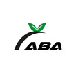 ABA text logo vector illustration design 