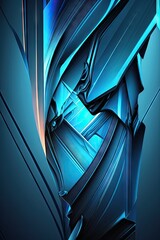 Wall Mural - background blue abstract illustration design art