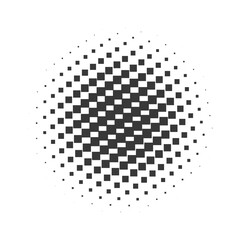 Wall Mural - Circle halftone set. Modern dotted circles halftones. Black dotwork gradients. Vector illustration.