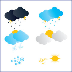 weather icon design and cloud icon design