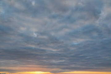 Wall Mural - cloudy sunset sky background overlay. ideal for sky replacement