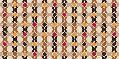 Aufkleber - Geometric pattern coffee colors. Vector background with mesh. For seamless printing. Used for printing on the surface, fabric, wallpaper, notebooks, packaging.