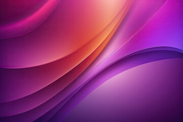 Wall Mural - Abstract purple and orange background with waves created with generative AI technology