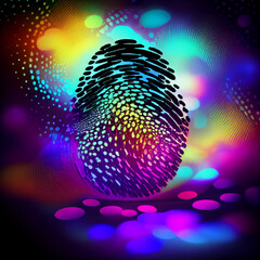 Aufkleber - Beautiful abstract fingerprint   on a bright bokeh background.
