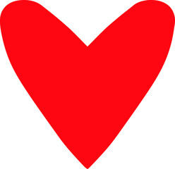 Sticker - red heart simple shape element sign symbol icon vector isolated