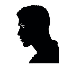 Black man silhouette vector Illustration