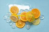 Fototapeta Kuchnia - 
Oranges and orange juice