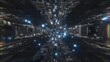 © GINGER_Tsukahara - ビジネス テクノロジー トンネル VJ 基地 青 発光 [別Verあり]