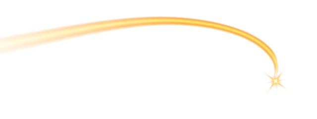 Wall Mural - PNG golden sparkling falling star. Stardust trail. Cosmic glittering wave.	