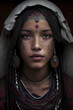 A fictional person, Portrait of a young berber amazigh woman - generated by generative AI