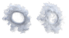 Cloud Portal Air Circle. 3d Render Isolated