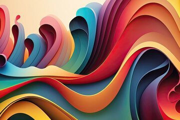 Wall Mural - Abstract geometrical shapes background. Generative AI