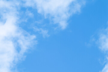 Wall Mural - background of blue sky with white clouds