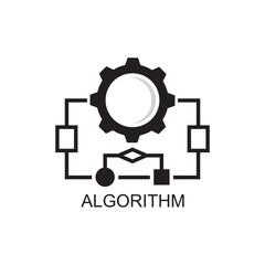 algorithm icon , analysis icon vector