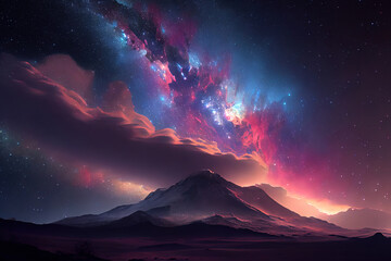 Admire the beauty of the Magellanic Clouds. Generative Ai