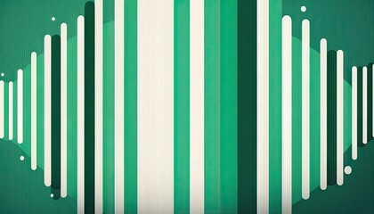 Saint Patrick's Day Geometric Shapes with Striped designs and Calm color palette : A Beautiful Unique Colorful and Bold 3D Rendering Wallpaper Template for Celebration (generative AI)