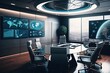 © Nutcha - Futuristic Conference Room: A modern conference room equipped with the latest technology for business presentations and video conferencing. Generative AI