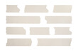 © tortoon - Old adhesive tape set isolated on transparent background. Png realistic design element.