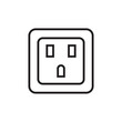Electric Socket Icon, 3 Pin Electric Power Outlet Socket For Plug Icon Vector