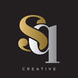 sq  logo design vector	