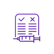 © nexusby - Pros and cons of vaccine shot line icon