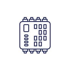 PLC, Programmable logic controller line icon