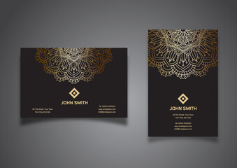 Wall Mural - Business card with mandala design