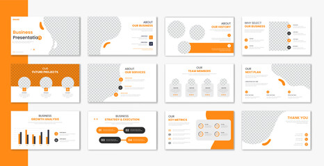 corporate template presentation design and page layout design, business presentation slideshow for b