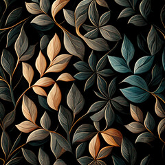 Canvas Print - seamless pattern with leaves